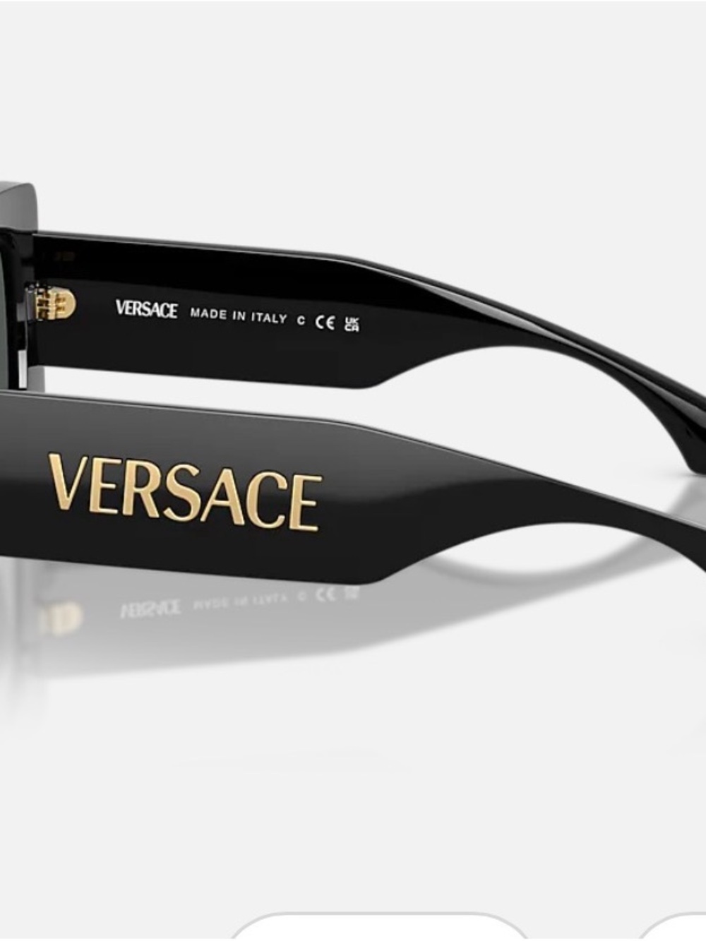 Versace Women’s  Sunglasses with Gold Logo Grey Lenses